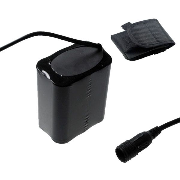 UltraFire 8.4V 13200mAh Batterie de phare de vélo haute capacité, interface à vis fixe, lumière LED pour bicyclette