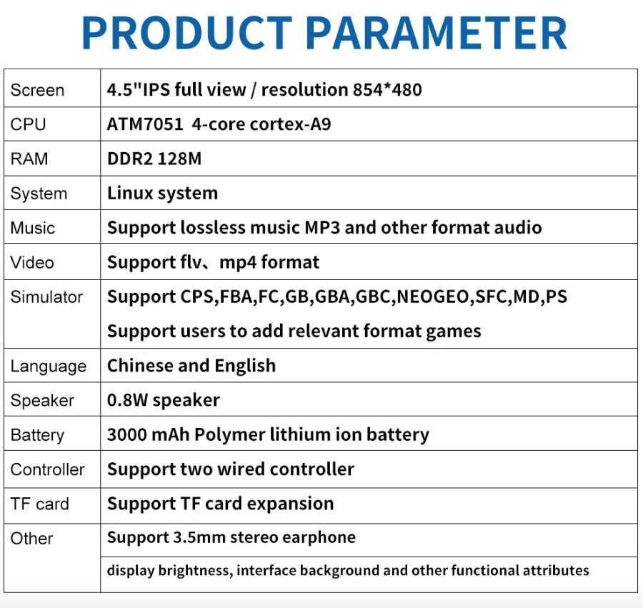 POWKIDDY X39pro Console de jeu portable écran IPS 4.3 pouces nostalgie gaming support PS1 expérience de jeu