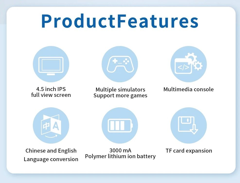 POWKIDDY X39pro Console de jeu portable écran IPS 4.3 pouces nostalgie gaming support PS1 expérience de jeu