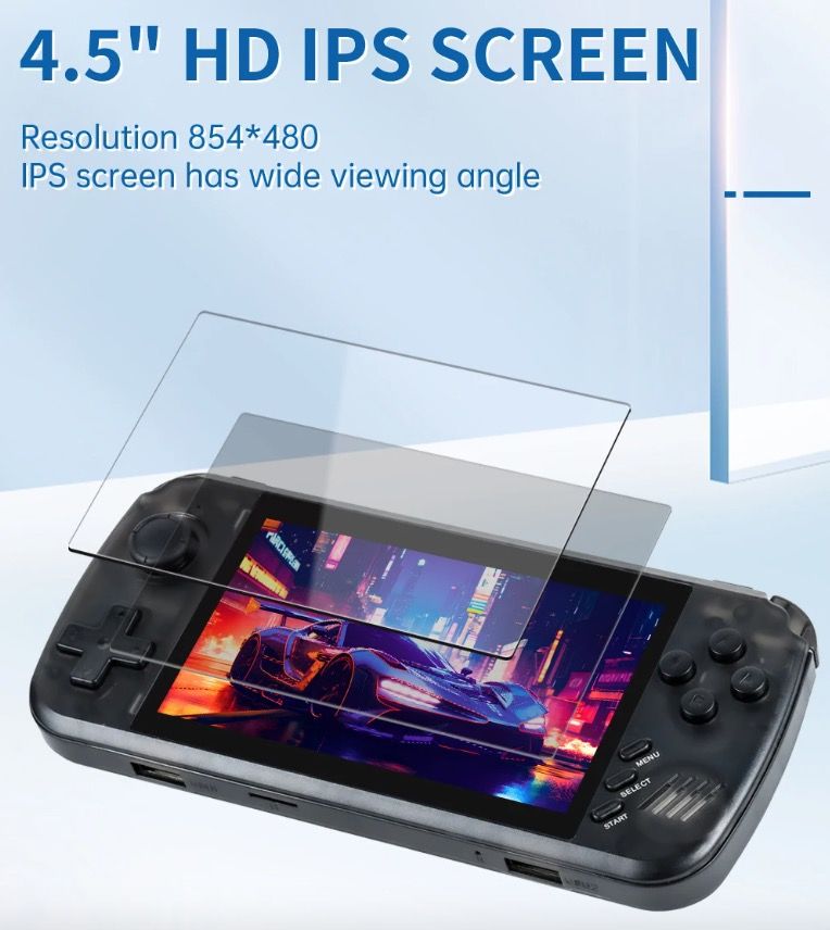 POWKIDDY X39pro Console de jeu portable écran IPS 4.3 pouces nostalgie gaming support PS1 expérience de jeu