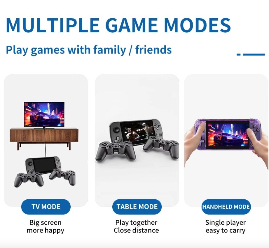 POWKIDDY X39pro Console de jeu portable écran IPS 4.3 pouces nostalgie gaming support PS1 expérience de jeu