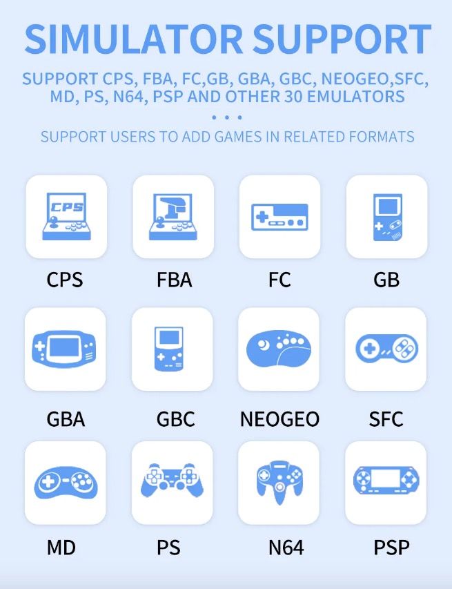 Console de jeu portable POWKIDDY X55 écran IPS 5.5 pouces jeux rétro Linux open source résolution 1280x720