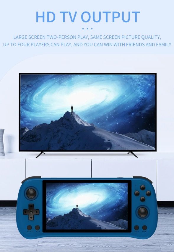 Console de jeu portable POWKIDDY X55 écran IPS 5.5 pouces jeux rétro Linux open source résolution 1280x720