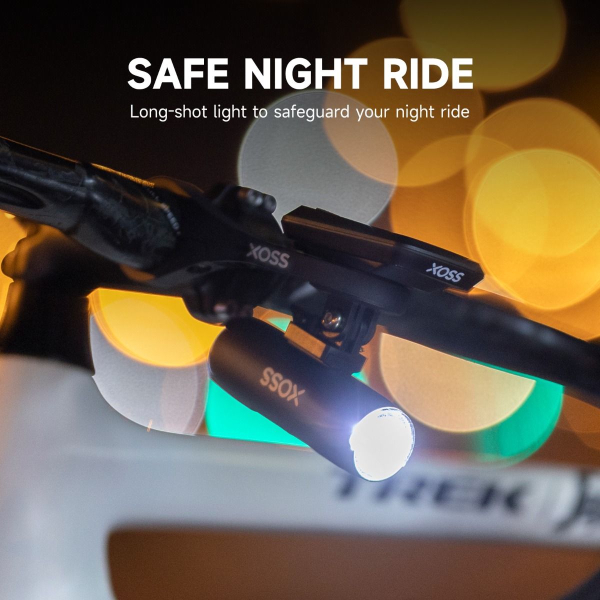 Lampe avant de vélo XOSS 800Lm étanche rechargeable USB, lampe frontale VTT, accessoires de cyclisme extérieur.