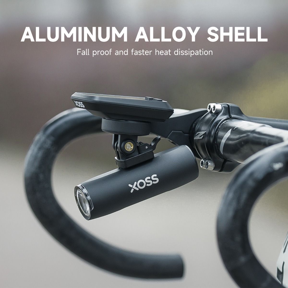 Lampe avant de vélo XOSS 800Lm étanche rechargeable USB, lampe frontale VTT, accessoires de cyclisme extérieur.