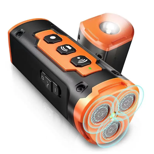 Répulsif Ultrasonique Chien Dispositif Dissuasion Anti-aboiement avec Lampe de Poche LED Rechargeable Entraînement Sûr
