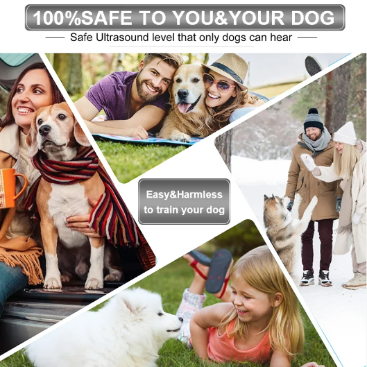 Répulsif Ultrasonique pour Chiens avec LED Entraînement Canin Doux Anti-Aboiement Dispositif de Dissuasion