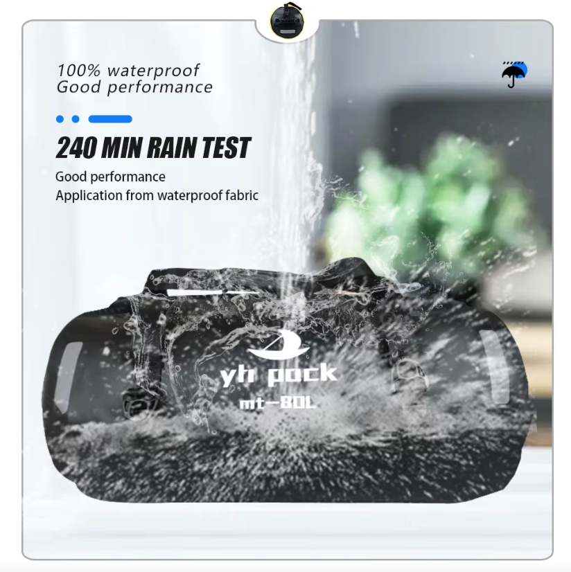 Sac Moto Étanche 40L/80L VTT Roll-Top - Porte-Bagages Arrière & Selle Portable - Rangement Facile