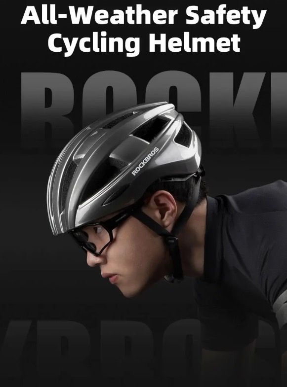 ROCKBROS Casque de vélo Feu arrière LED Design ultraléger Rechargeable Équipement de sécurité cyclisme pour Route VTT