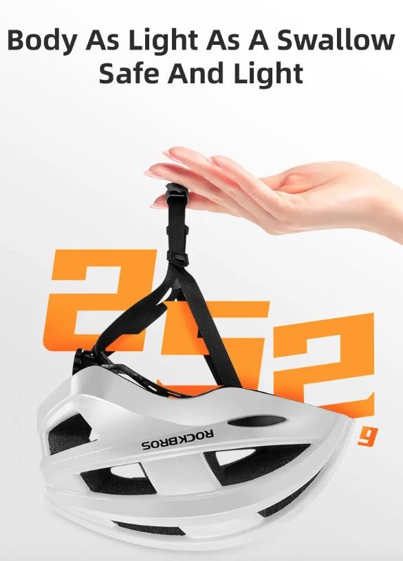 ROCKBROS Casque de vélo Feu arrière LED Design ultraléger Rechargeable Équipement de sécurité cyclisme pour Route VTT
