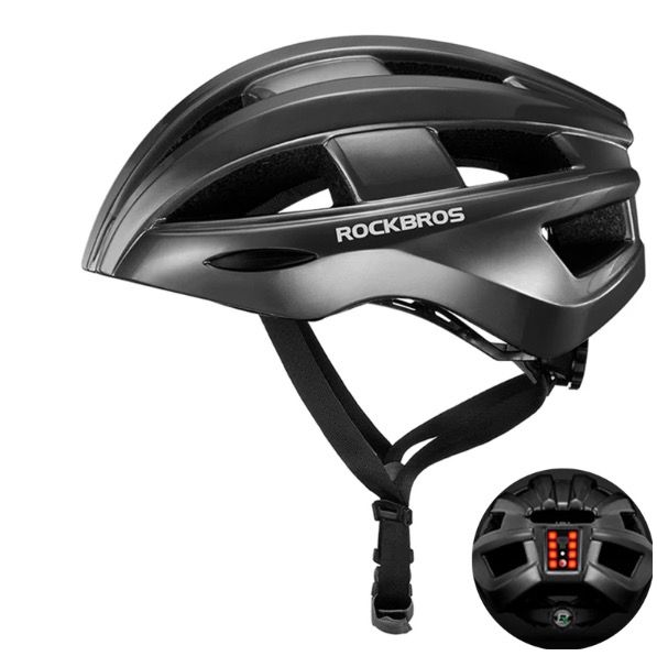 ROCKBROS Casque de vélo Feu arrière LED Design ultraléger Rechargeable Équipement de sécurité cyclisme pour Route VTT