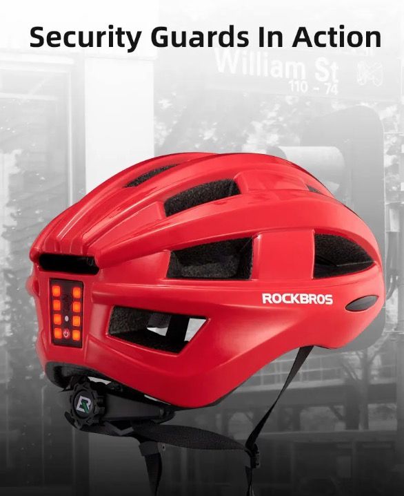 ROCKBROS Casque de vélo Feu arrière LED Design ultraléger Rechargeable Équipement de sécurité cyclisme pour Route VTT