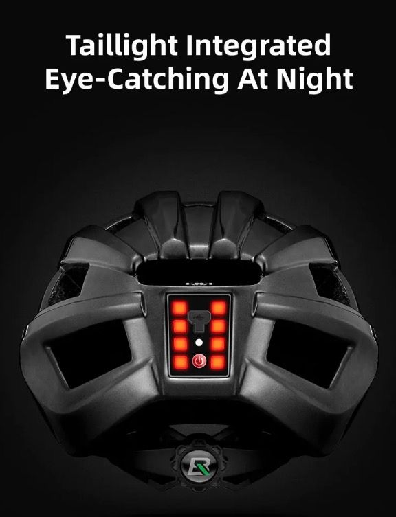 ROCKBROS Casque de vélo Feu arrière LED Design ultraléger Rechargeable Équipement de sécurité cyclisme pour Route VTT