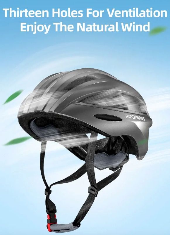 ROCKBROS Casque de vélo Feu arrière LED Design ultraléger Rechargeable Équipement de sécurité cyclisme pour Route VTT